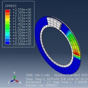 شبیه سازی و تحلیل تنش حرارتی در دیسک ترمز با آباکوس