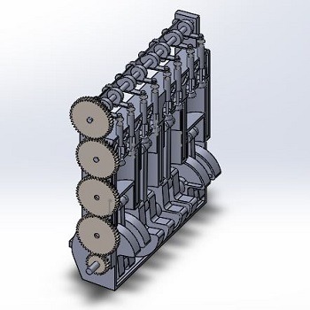 طراحی و مدلسازی موتور درون سوز با سالیدورک