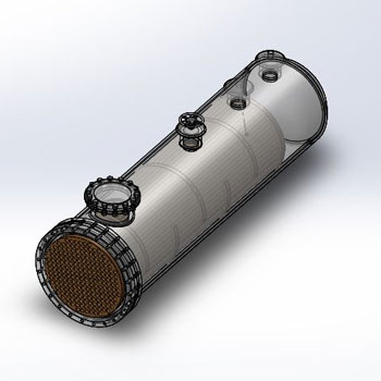 طراحی و مدلسازی مبدل حرارتی لوله با سالیدورک
