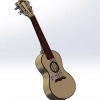 طراحی و مدلسازی گیتار با سالیدورک